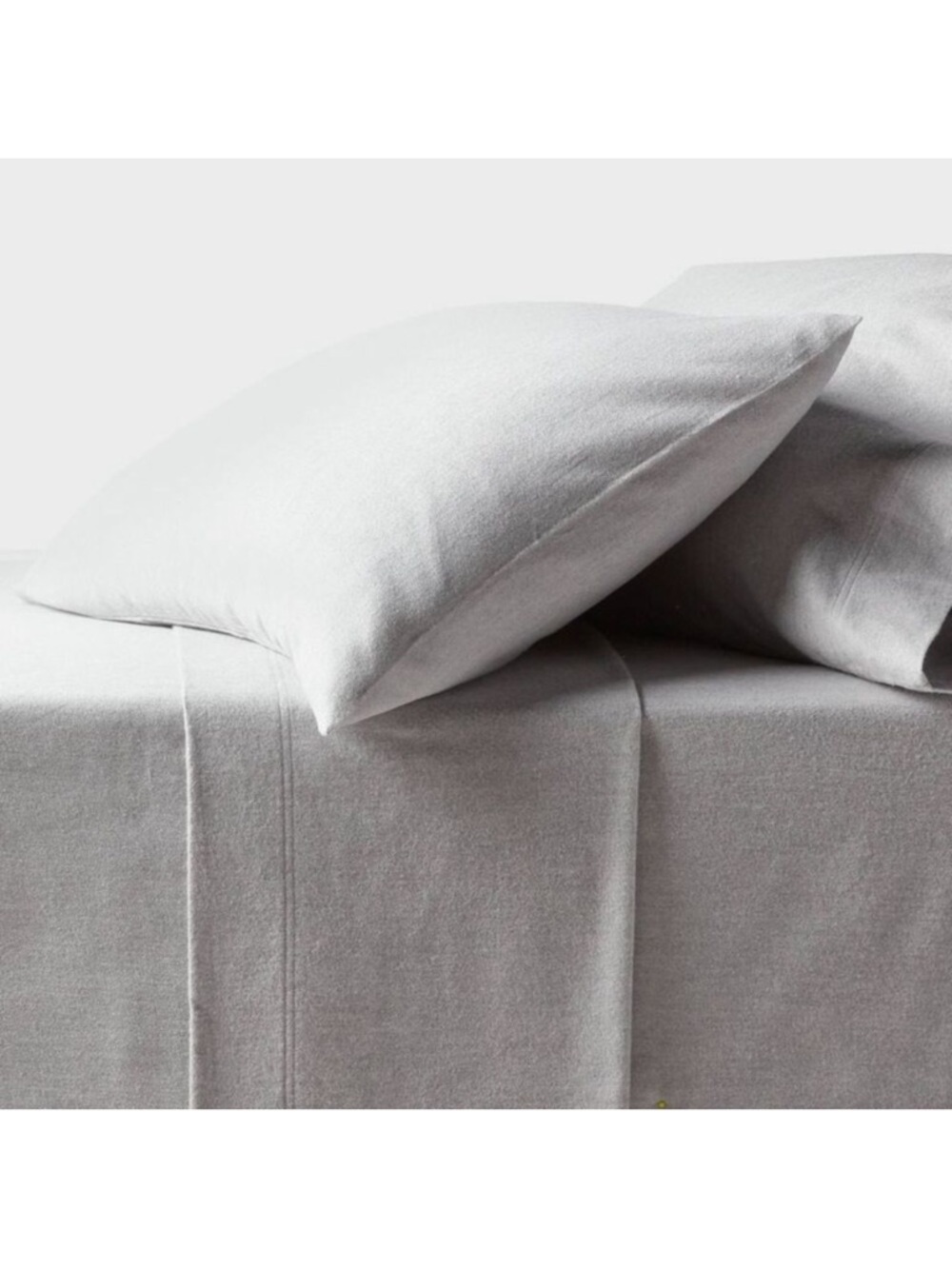 Threshold - Queen Ultra Soft Flannel 4pc Sheet Set Eco Melange Gray Grey NEW